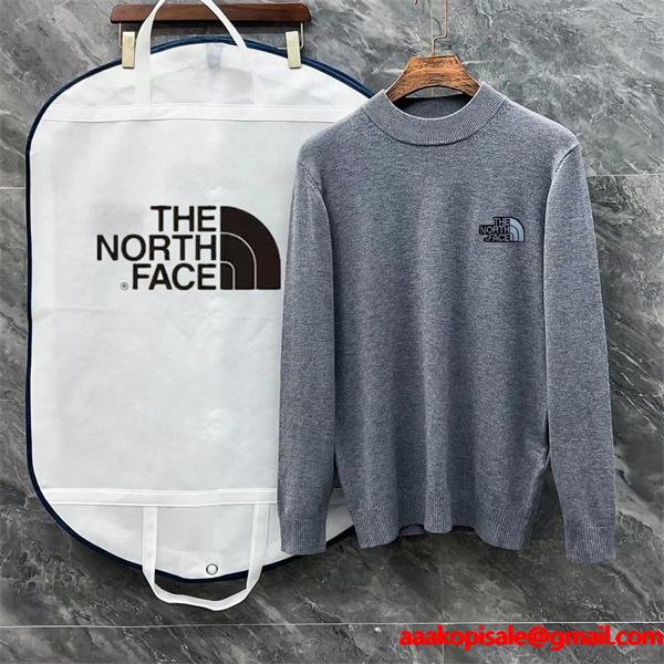 高品質 ザノースフェイス The North Face 偽物 3 カラー半高領ニット 収納袋付 2025秋冬インナー 