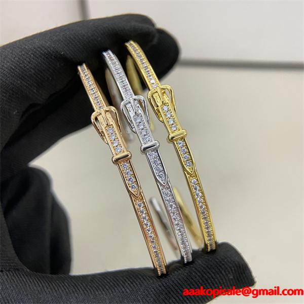 ダイヤ調ベルトバックル 3 色展開 HERMES エルメス 偽物 ブレスレット 高品質アクセサリー