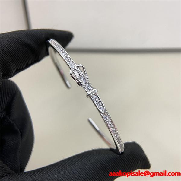 ダイヤ調ベルトバックル 3 色展開 HERMES エルメス 偽物 ブレスレット 高品質アクセサリー