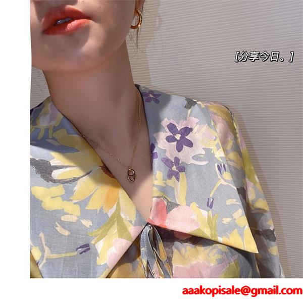 ピッグノーズ柄 2 色展開 エルメス コピー ネックレス 高品質アクセサリー