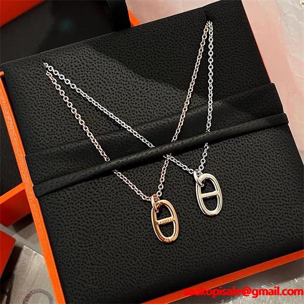 ピッグノーズ柄 2 色展開 エルメス コピー ネックレス 高品質アクセサリー