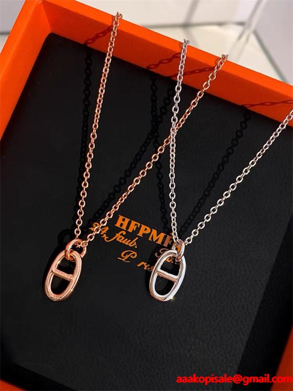 ピッグノーズ柄 2 色展開 エルメス コピー ネックレス 高品質アクセサリー