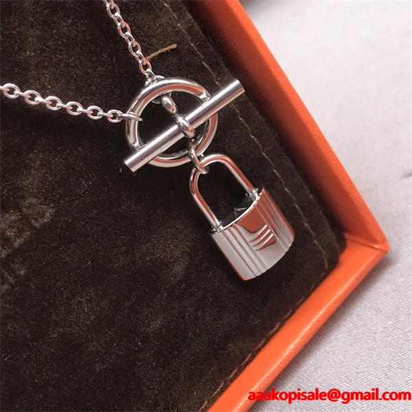 ロック & トグル シルバー エルメス スーパーコピー ネックレス 高品質 HERMES　