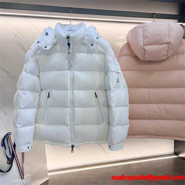 ホワイトピンク 2 色 フード付  MONCLER モンクレール コピー ダウンジャケット 秋冬高品質アウター