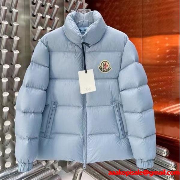 MONCLER ライトブルー立領 シンプルデザイン モンクレール スーパーコピー ダウンジャケット 着心地最高