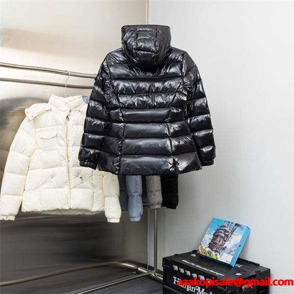ブラック光沢感 シックデザイン MONCLER モンクレール コピー ダウンジャケット 秋冬コーデ 　