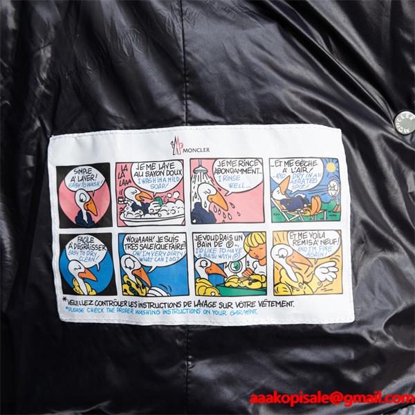 ブラック光沢感 シックデザイン MONCLER モンクレール コピー ダウンジャケット 秋冬コーデ 　