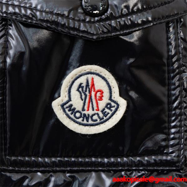 ブラック光沢感 シックデザイン MONCLER モンクレール コピー ダウンジャケット 秋冬コーデ 　