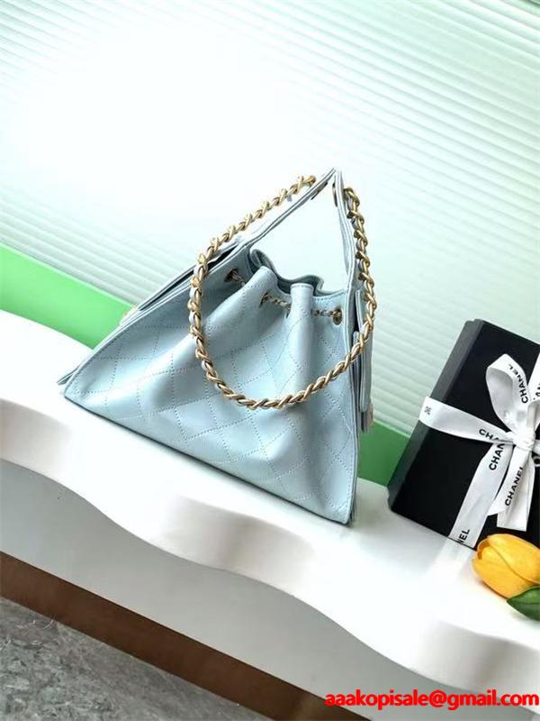 CHANEL シャネル コピー 激安 ドローストリングバッグ レディース キルティング レザー ショルダー ハンドバッグ 上品パステルカラー