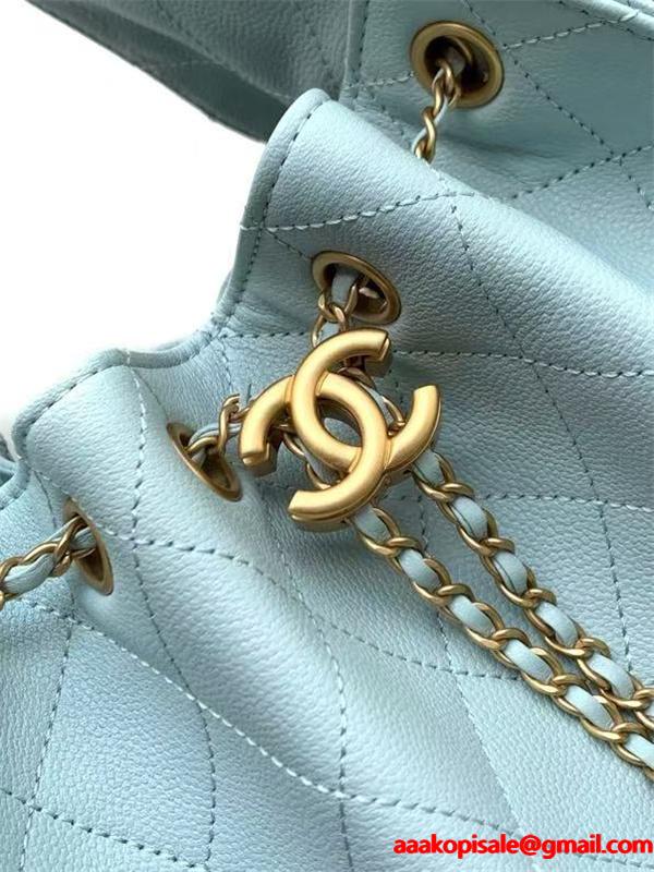 CHANEL シャネル コピー 激安 ドローストリングバッグ レディース キルティング レザー ショルダー ハンドバッグ 上品パステルカラー