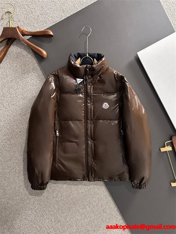 ベージュカラーブロック 立領 モンクレール コピー ダウンジャケット MONCLER 秋冬必須アイテム