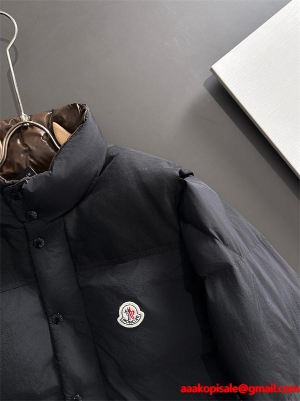 ベージュカラーブロック 立領 モンクレール コピー ダウンジャケット MONCLER 秋冬必須アイテム