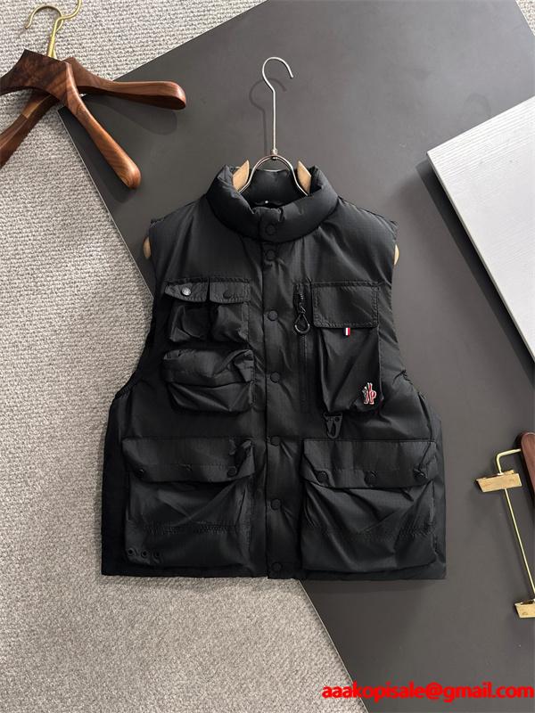 カーキマルチポケット ユーティリティ風 モンクレール コピー MONCLER ダウンベスト 秋冬高品質アクセサリー