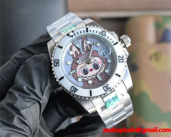 ROLEX 布布コラボの可愛いデザイン 904L精鋼ケース 自動巻きムーブメント 高品質 ロレックス コピー 時計