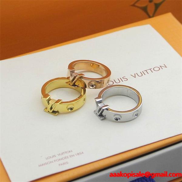 モノグラムフラワー シルバー調 ルイヴィトン LOUIS VUITTON コピー ユニセックス指輪 シンプル典雅