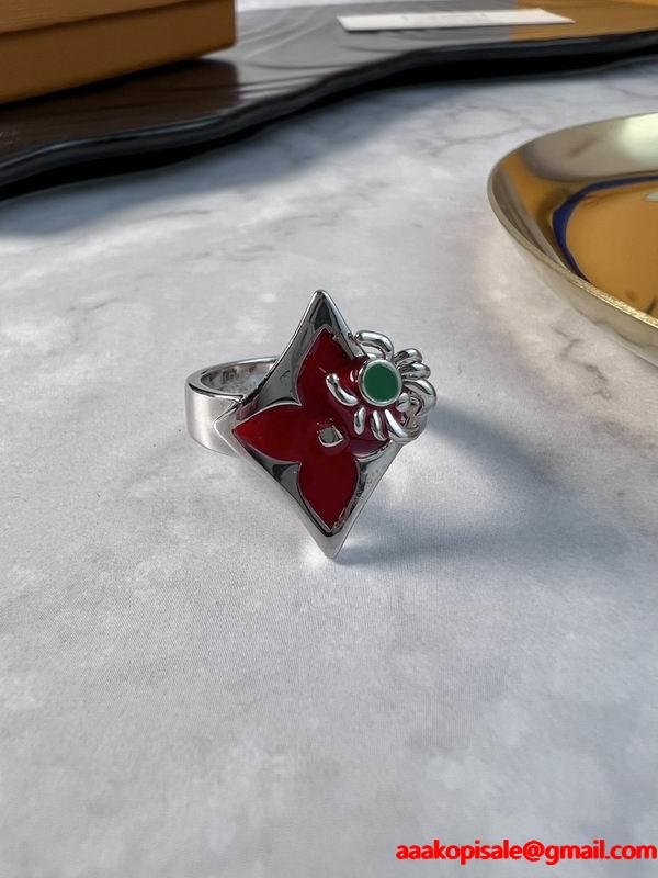 ルイヴィトン LOUIS VUITTON  立体的イニシャル スリムバンド メンズ スーパーコピー 指輪 マスキュリン