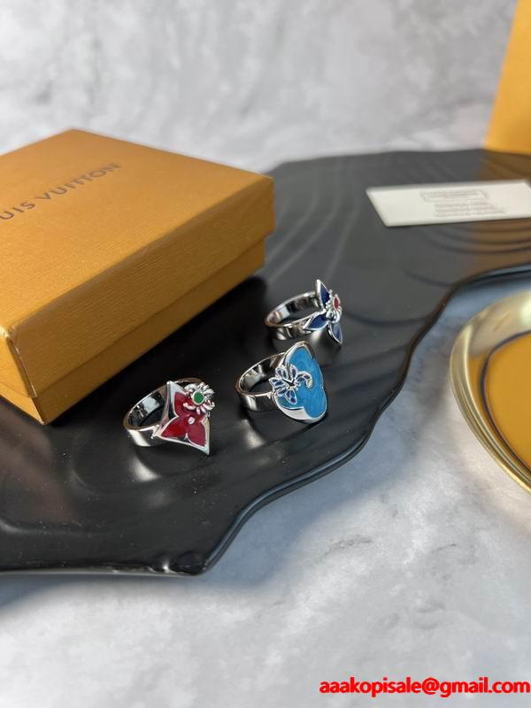 ルイヴィトン LOUIS VUITTON  立体的イニシャル スリムバンド メンズ スーパーコピー 指輪 マスキュリン