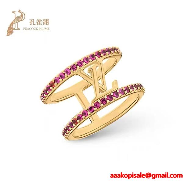 宝石镶嵌 ゴールド / シルバー ルイヴィトン LOUIS VUITTON スーパーコピー指輪 レディース 華やか