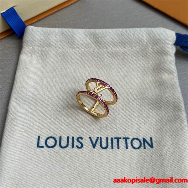 宝石镶嵌 ゴールド / シルバー ルイヴィトン LOUIS VUITTON スーパーコピー指輪 レディース 華やか