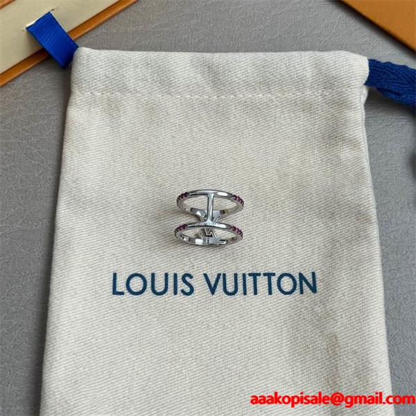 宝石镶嵌 ゴールド / シルバー ルイヴィトン LOUIS VUITTON スーパーコピー指輪 レディース 華やか