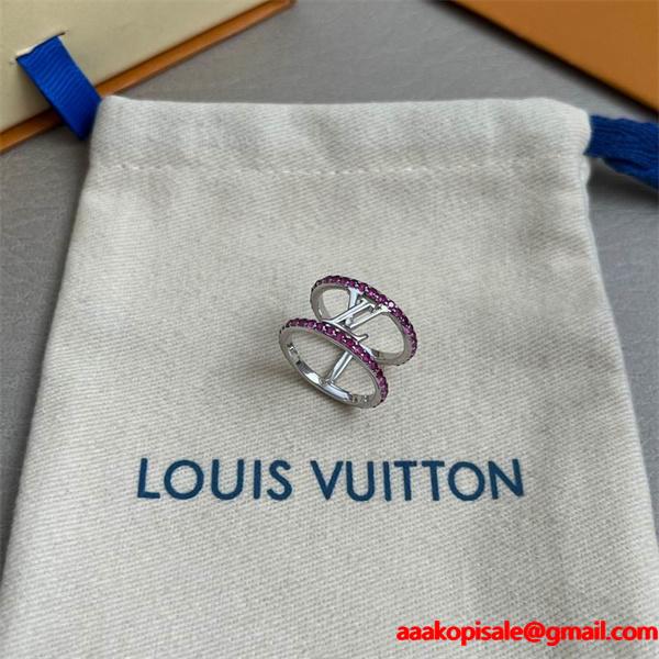 宝石镶嵌 ゴールド / シルバー ルイヴィトン LOUIS VUITTON スーパーコピー指輪 レディース 華やか