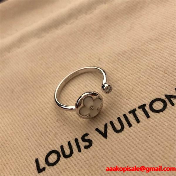 フラワーモチーフ シルバー ルイヴィトン LOUIS VUITTON コピー指輪 レディース エレガント