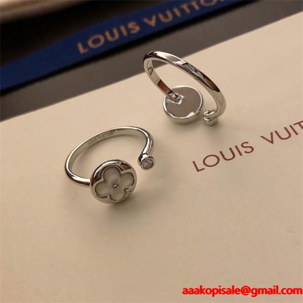 フラワーモチーフ シルバー ルイヴィトン LOUIS VUITTON コピー指輪 レディース エレガント