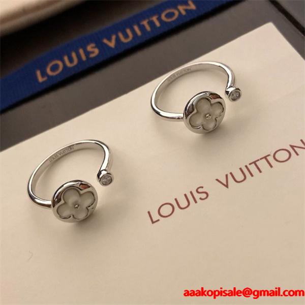 フラワーモチーフ シルバー ルイヴィトン LOUIS VUITTON コピー指輪 レディース エレガント