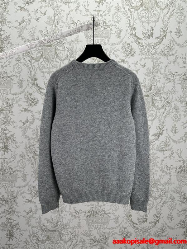 白ロゴ刺繍 グレー グッチ GUCCI スーパーコピーセーター ユニセックス クラシック 2025秋冬必須