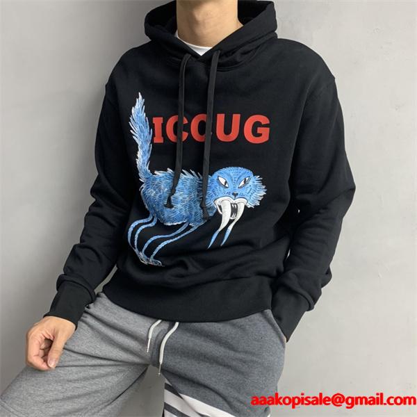 ブルー怪獣 ブラック グッチ GUCCI コピーパーカー メンズ マスキュリン 季節限定モデル