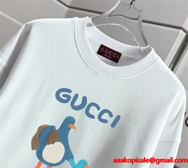 親子ガチョウモチーフ ブラック グッチ レディース 可愛らしい GUCCI スーパーコピー パーカー 
