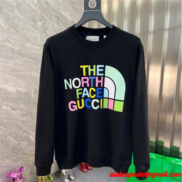 カラーコラボロゴ ブラック グッチ GUCCI コピー パーカー ユニセックス トレンディ プレミアム
