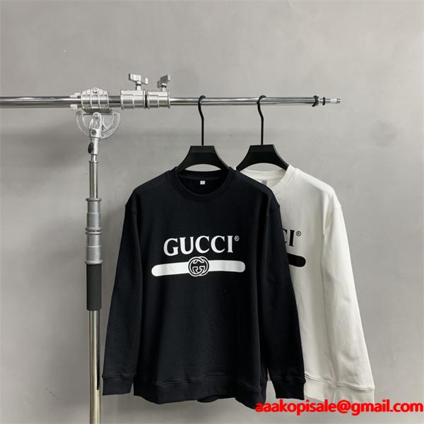 モノクロロゴ ホワイト グッチ GUCCI スーパーコピー パーカー ユニセックス ミニマル 2025秋冬コーデ