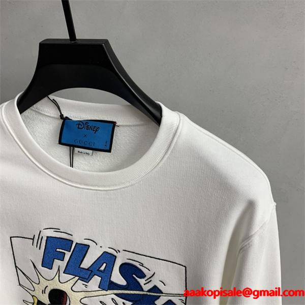 2025秋冬 唐老鸭コミック ホワイト グッチ ユニセックス ファンタジック GUCCI コピー パーカー 