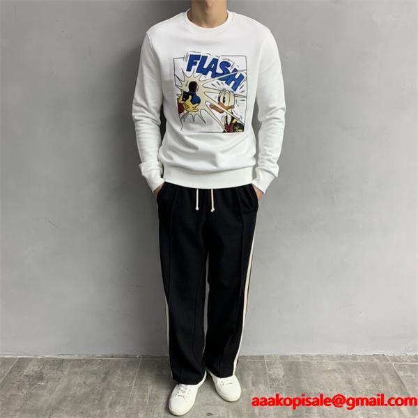 2025秋冬 唐老鸭コミック ホワイト グッチ ユニセックス ファンタジック GUCCI コピー パーカー 