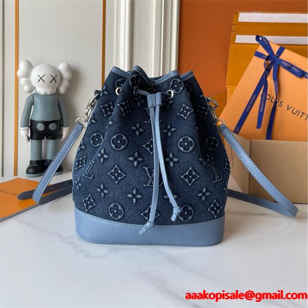 Louis Vuitton デニムブルー ルイヴィトン バケットバッグ コピー 82599 レディース トレンディ