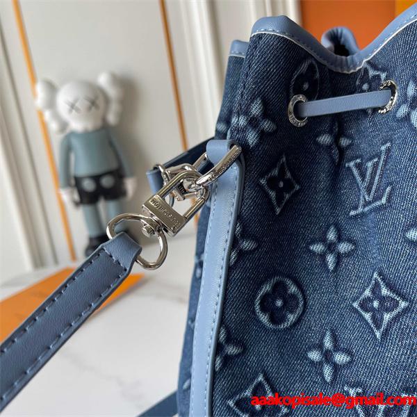 Louis Vuitton デニムブルー ルイヴィトン バケットバッグ コピー 82599 レディース トレンディ