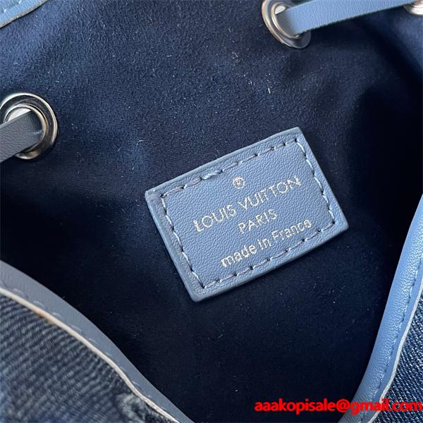 Louis Vuitton デニムブルー ルイヴィトン バケットバッグ コピー 82599 レディース トレンディ
