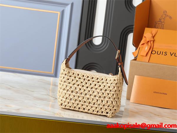 サマー風草編み レザーハンドル Louis Vuitton ルイヴィトン ハンドバッグ スーパーコピー レディース クール
