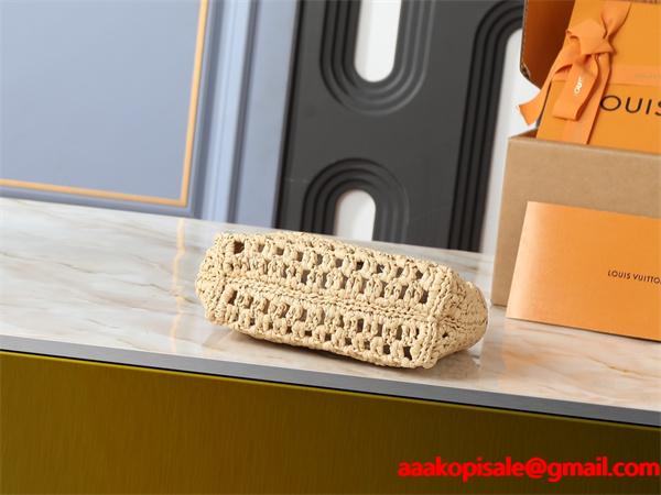 サマー風草編み レザーハンドル Louis Vuitton ルイヴィトン ハンドバッグ スーパーコピー レディース クール