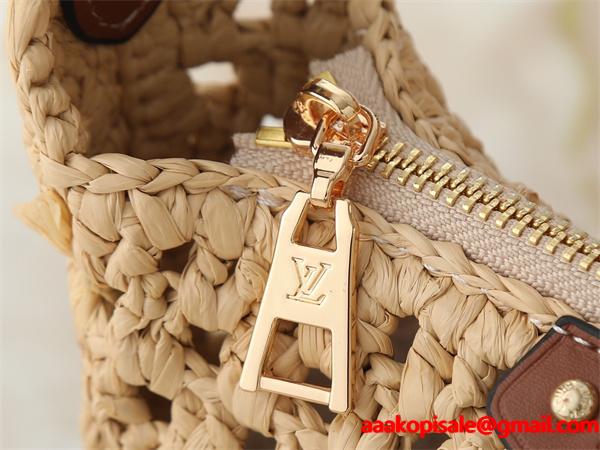 サマー風草編み レザーハンドル Louis Vuitton ルイヴィトン ハンドバッグ スーパーコピー レディース クール