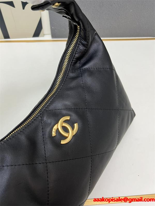 ブラックレザー 編み込みチェーン シャネル ハンドバッグ スーパーコピー レディース エレガント CHANEL