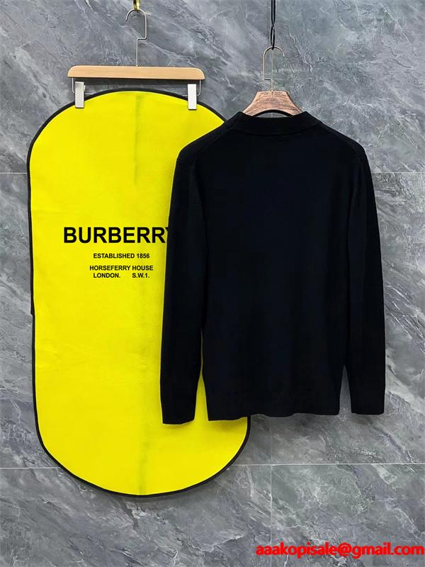 ロゴレタリング ホワイト / ブラック ユニセックス ファッショナブル バーバリー BURBERRY 偽物 ニット