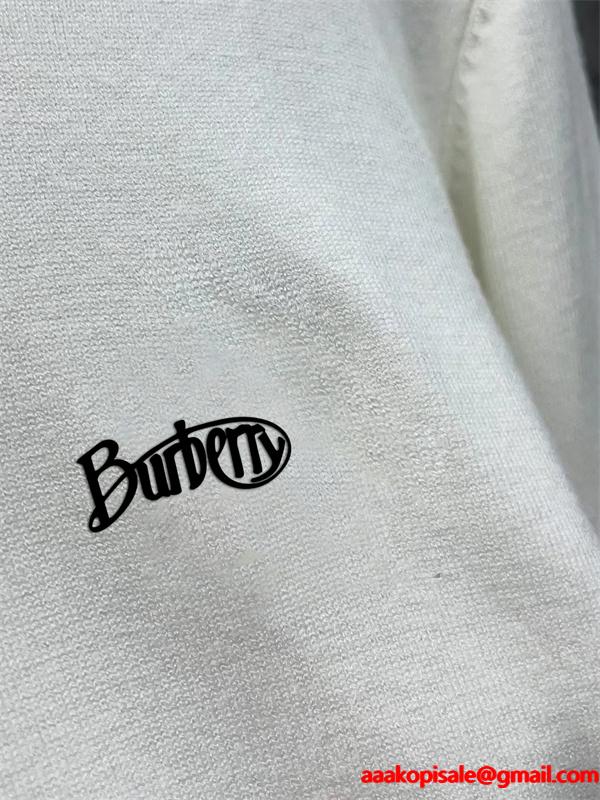 ロゴレタリング ホワイト / ブラック ユニセックス ファッショナブル バーバリー BURBERRY 偽物 ニット