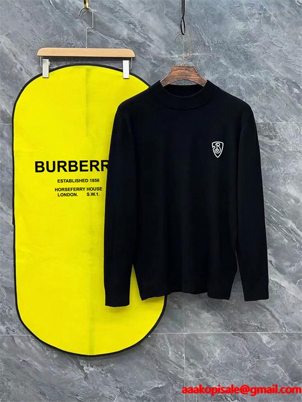 盾形ロゴ ホワイト / ブラック バーバリー BURBERRY スーパーコピーニット ユニセックス 高級感