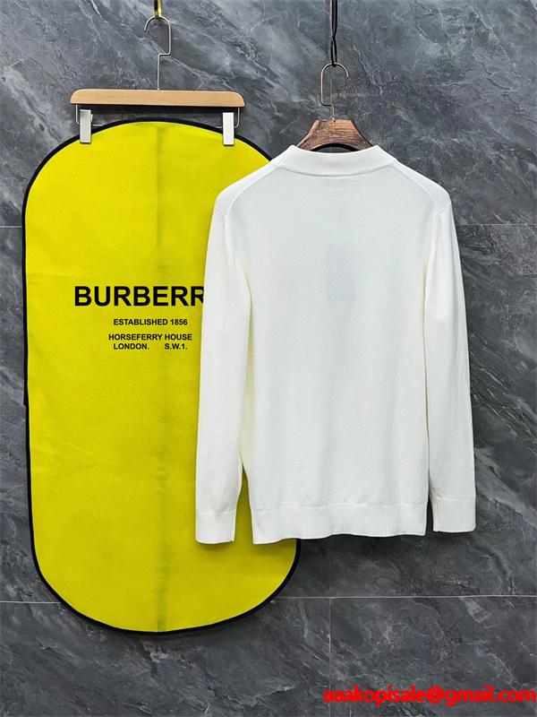 盾形ロゴ ホワイト / ブラック バーバリー BURBERRY スーパーコピーニット ユニセックス 高級感