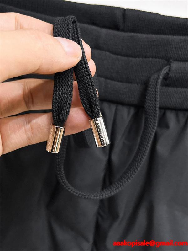 ブラックダッフル MONCLER コピーパンツ  束脚ロゴ モンクレール ユニセックス トレンディ 2025秋冬