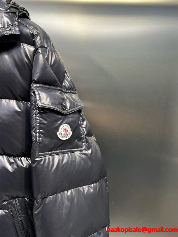 ブラックダウン パステルロゴ 秋冬ファッショナブル モンクレール MONCLER 偽物 ジャケット トレンディ