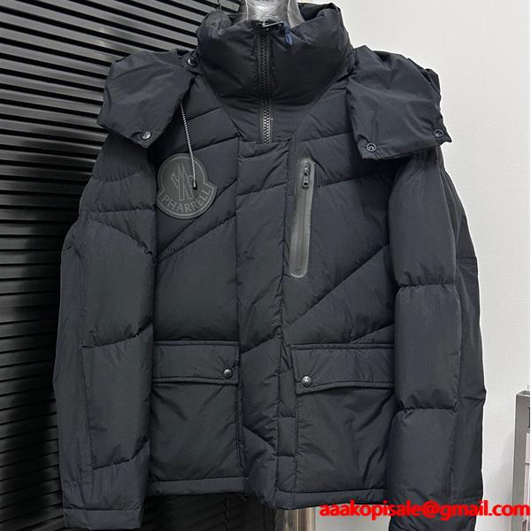 ダークグレー アウトドア ダウン MONCLER 多ポケット 秋冬厳寒対策 モンクレール コピージャケット アクティブ