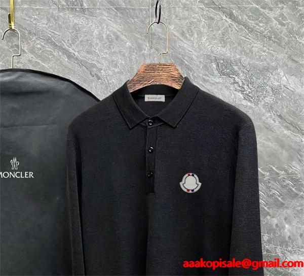 ブラック / グレー セーター POLO パターン ロゴ 2025秋冬個性 MONCLER モンクレール 高品質 コピー